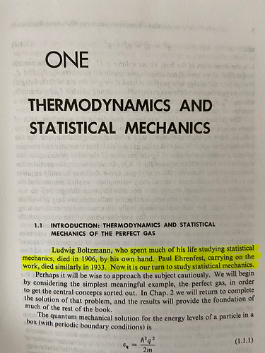 Your turn to study statistical mechanics